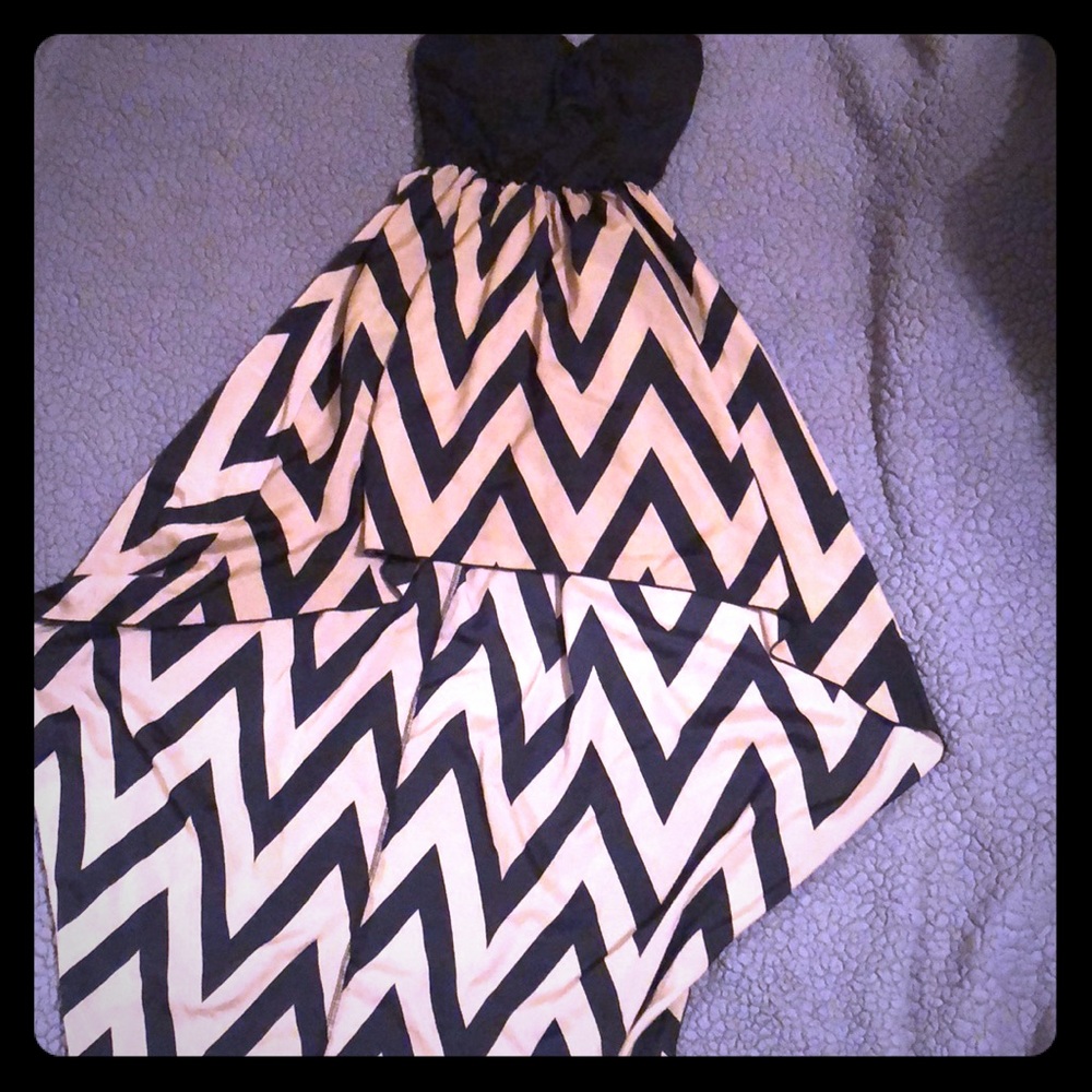 Sweetheart high low dress